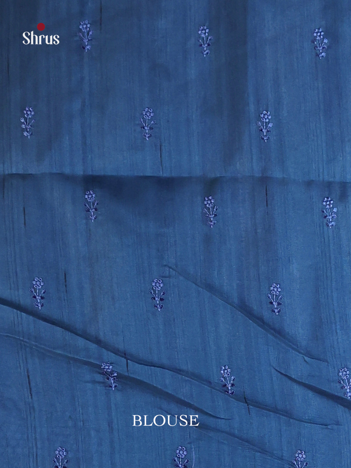 Blue - Semi Rawsilk Saree