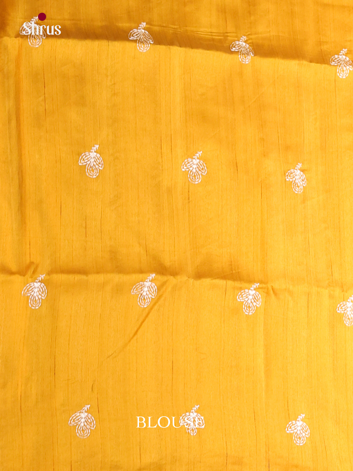 Mustard - Semi Rawsilk Saree - Shop on Shrus.com