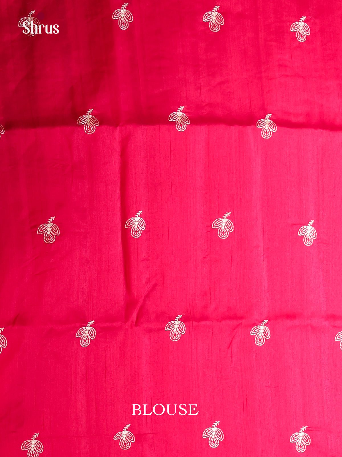 Red - Semi Rawsilk Saree - Shop on Shrus.com