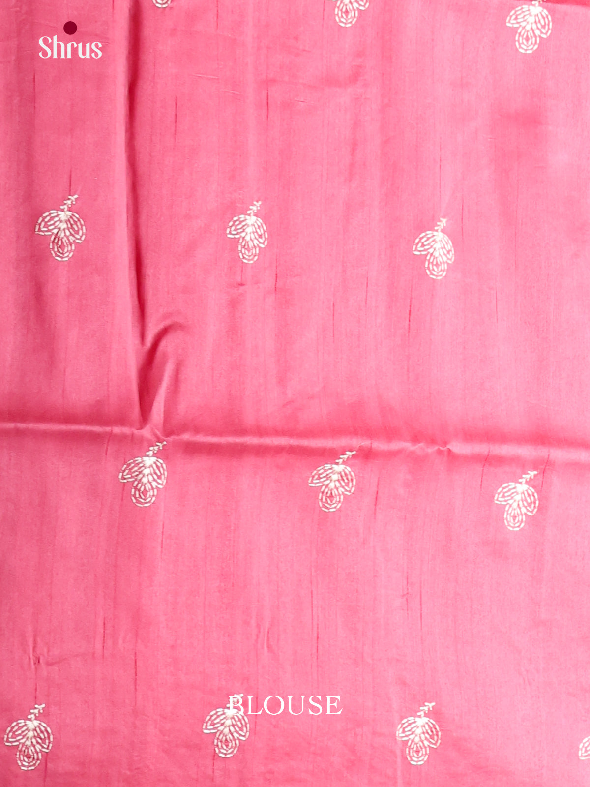 Pink - Semi Rawsilk Saree