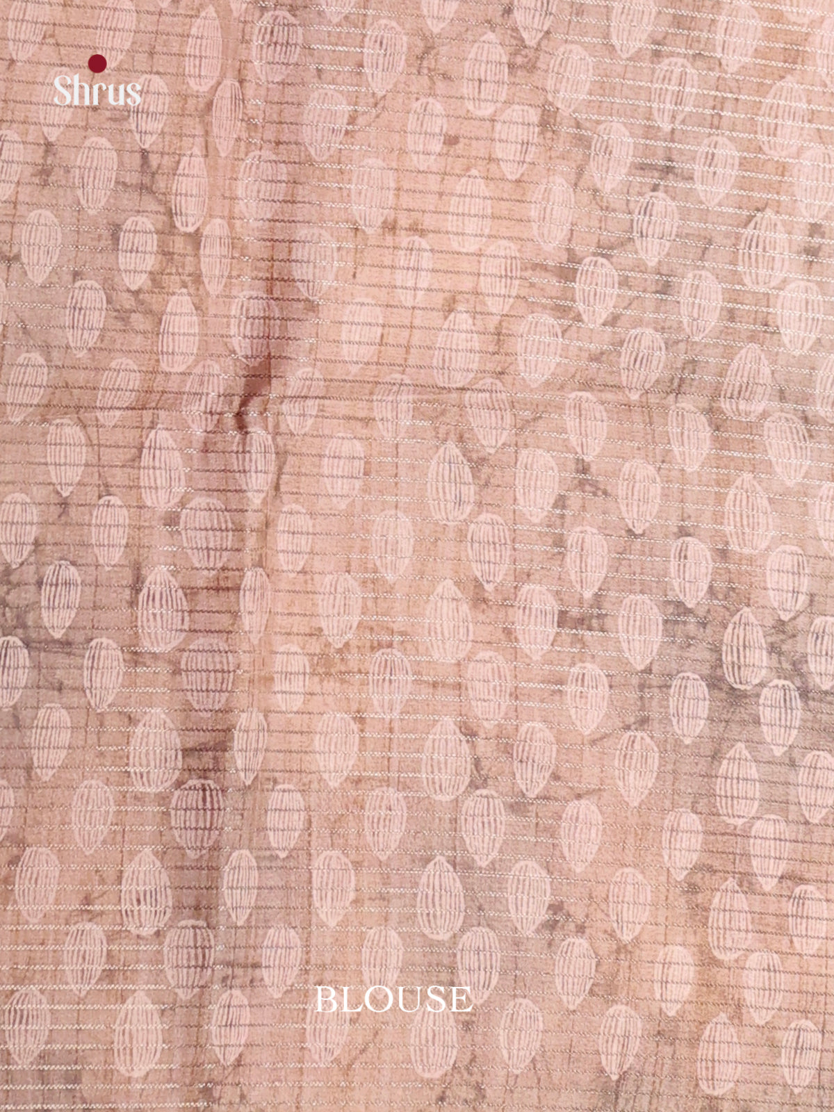 Onion peel & Light Brown - Semi Tussar Saree