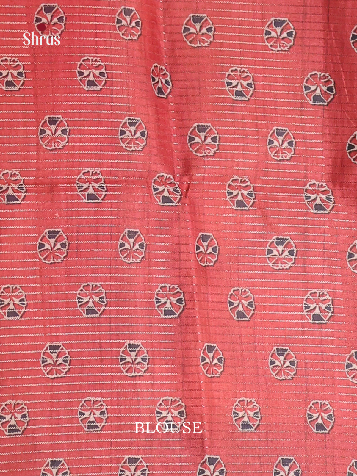 Red & Cream - Semi Tussar Saree