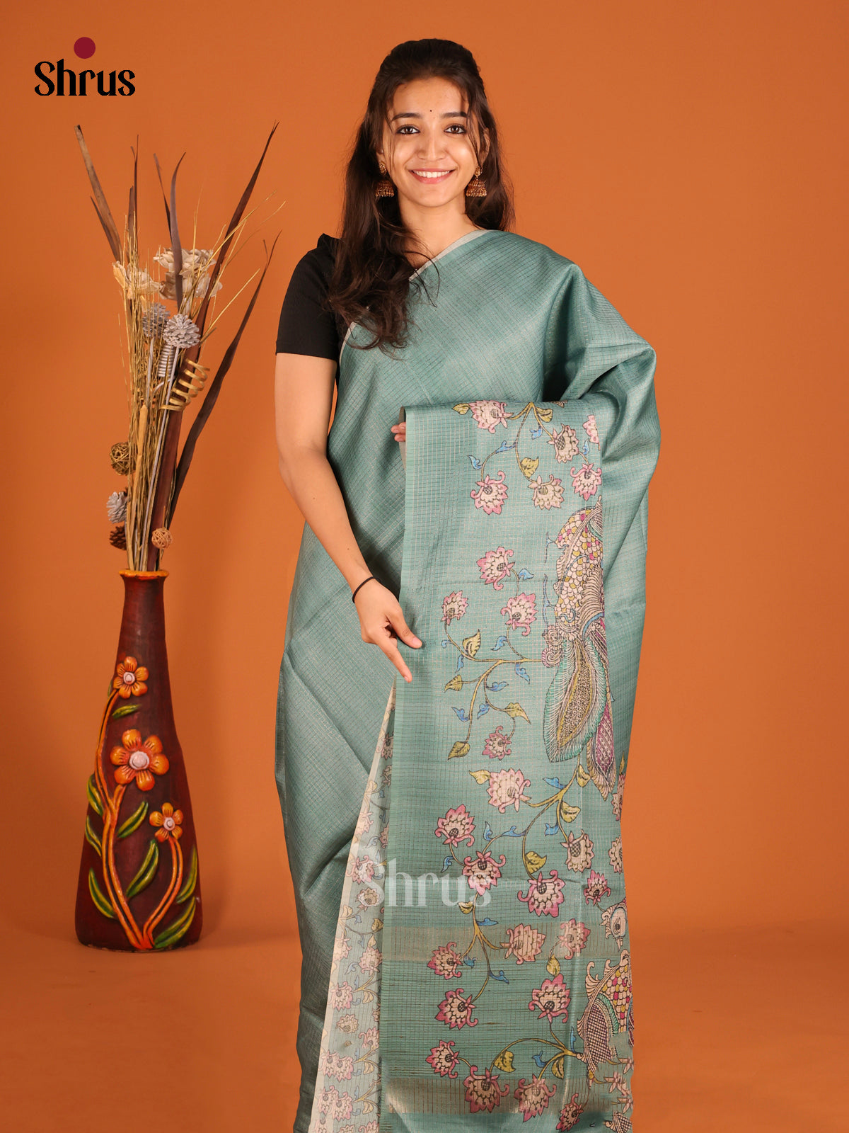 Blue - Semi Tussar Saree