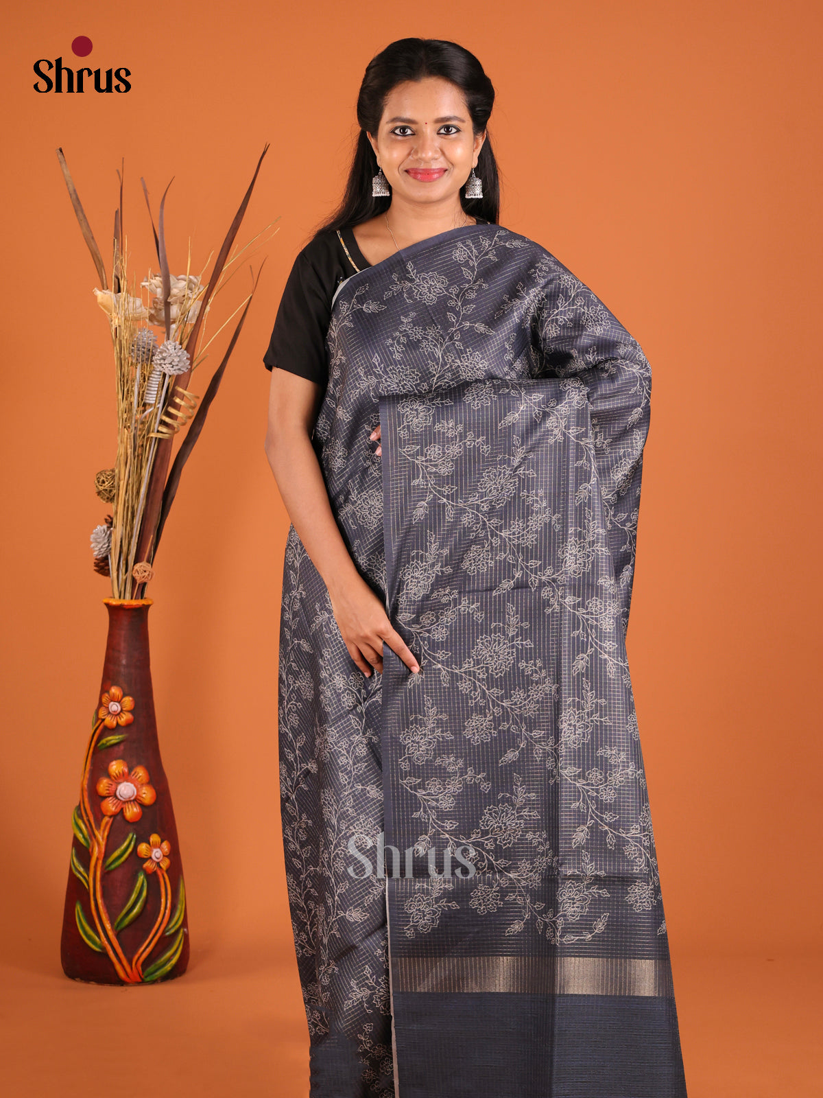 Blue - Semi Tussar Saree