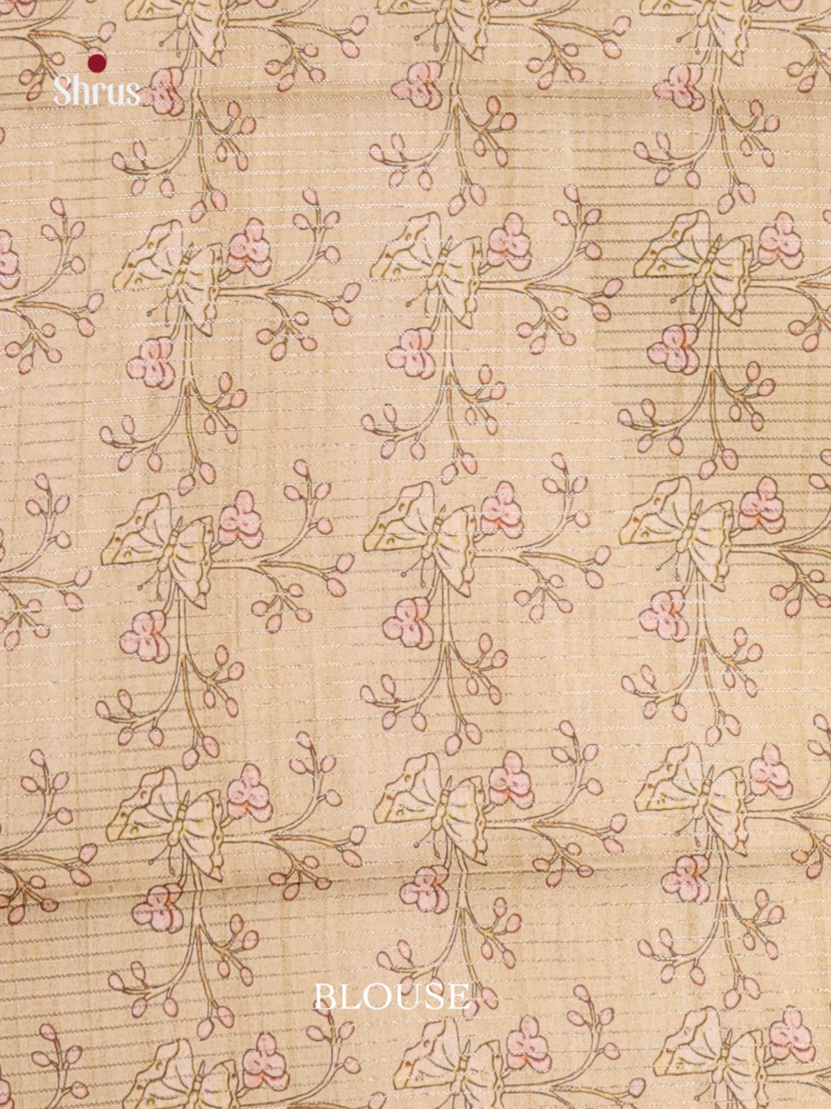 Cream & Beige- Semi Tussar Saree