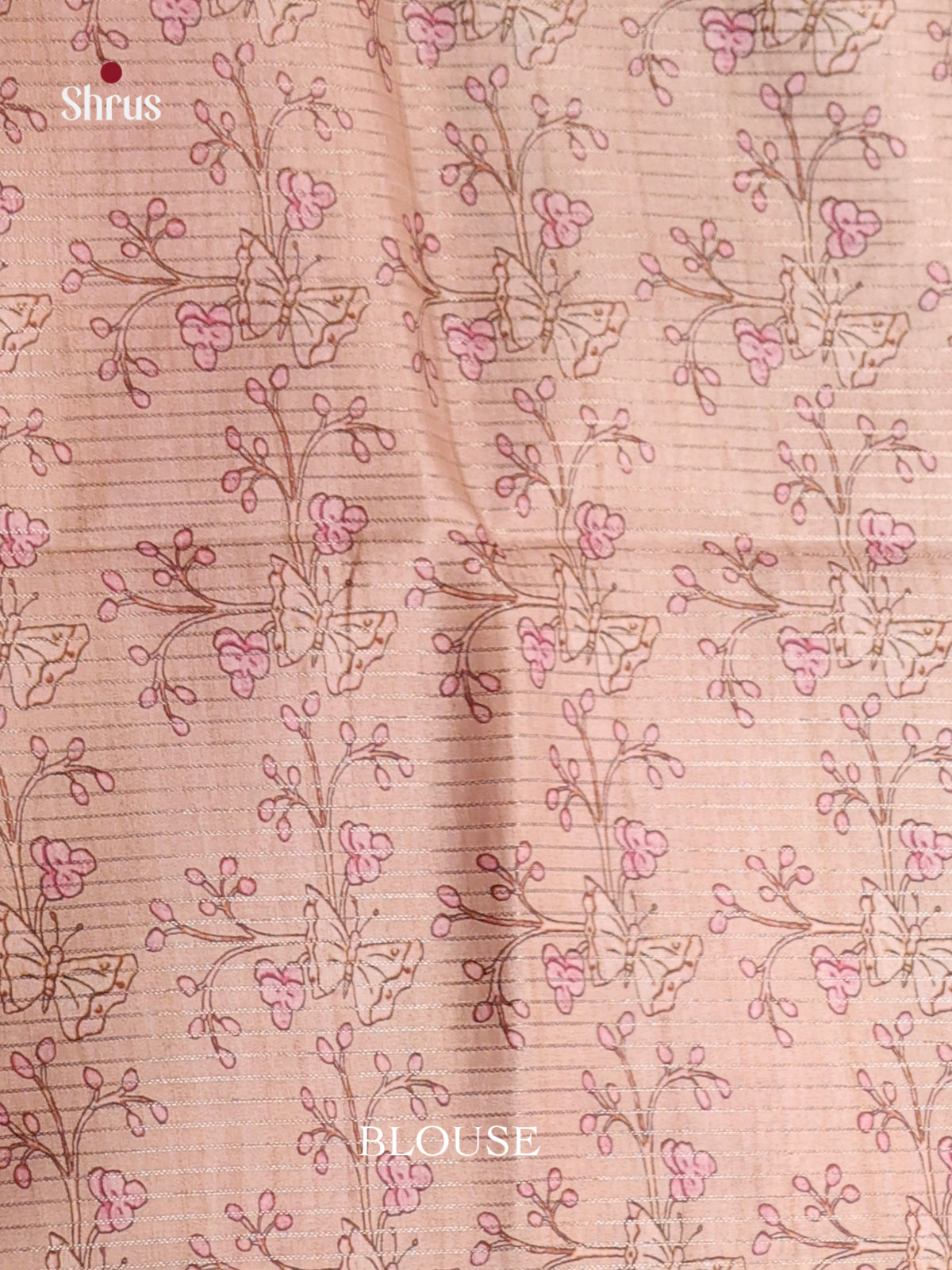 Cream & Dusty Brown - Semi Tussar Saree