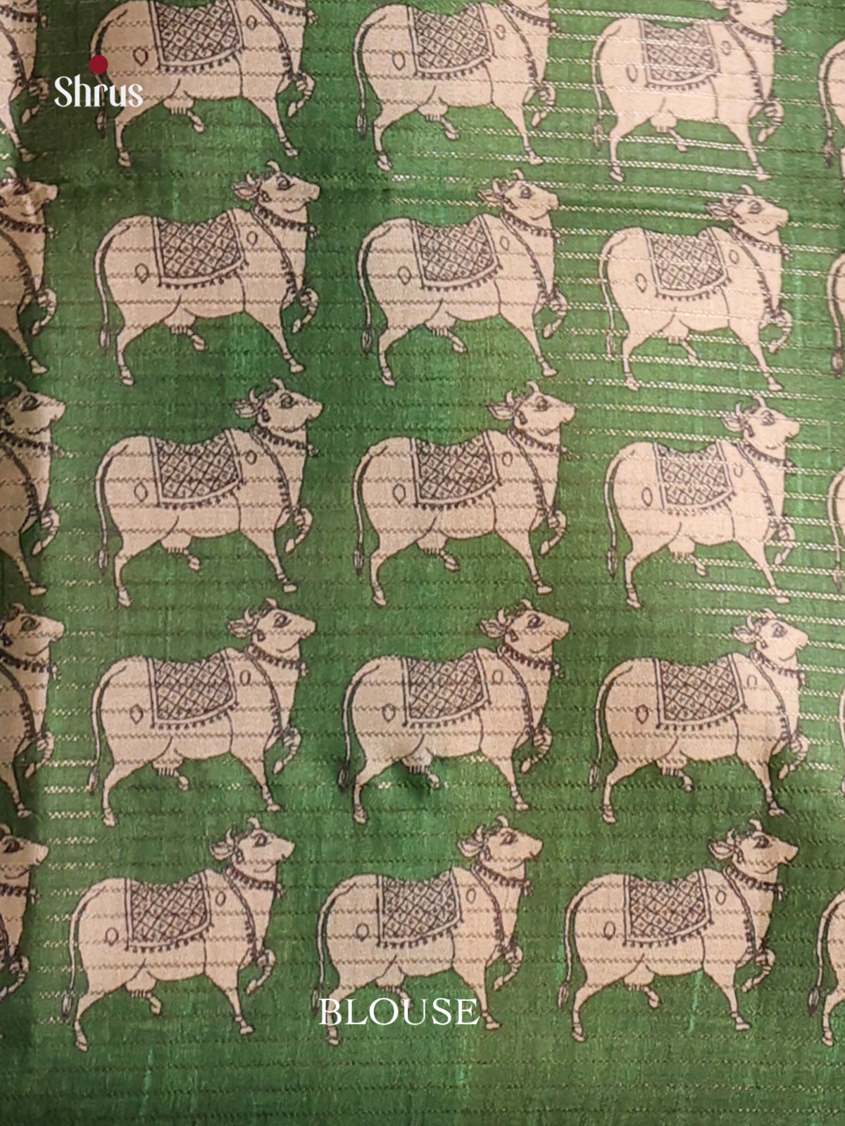 Mustard & Green - Semi Tussar Saree