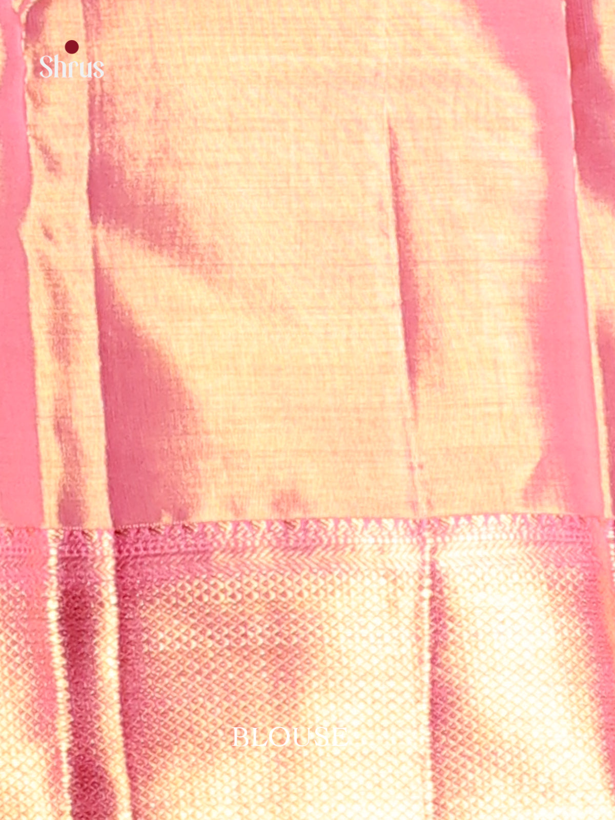 Timeless Pink Kanchipuram silk Saree woven with rich Zari Brocade & self zari border -2