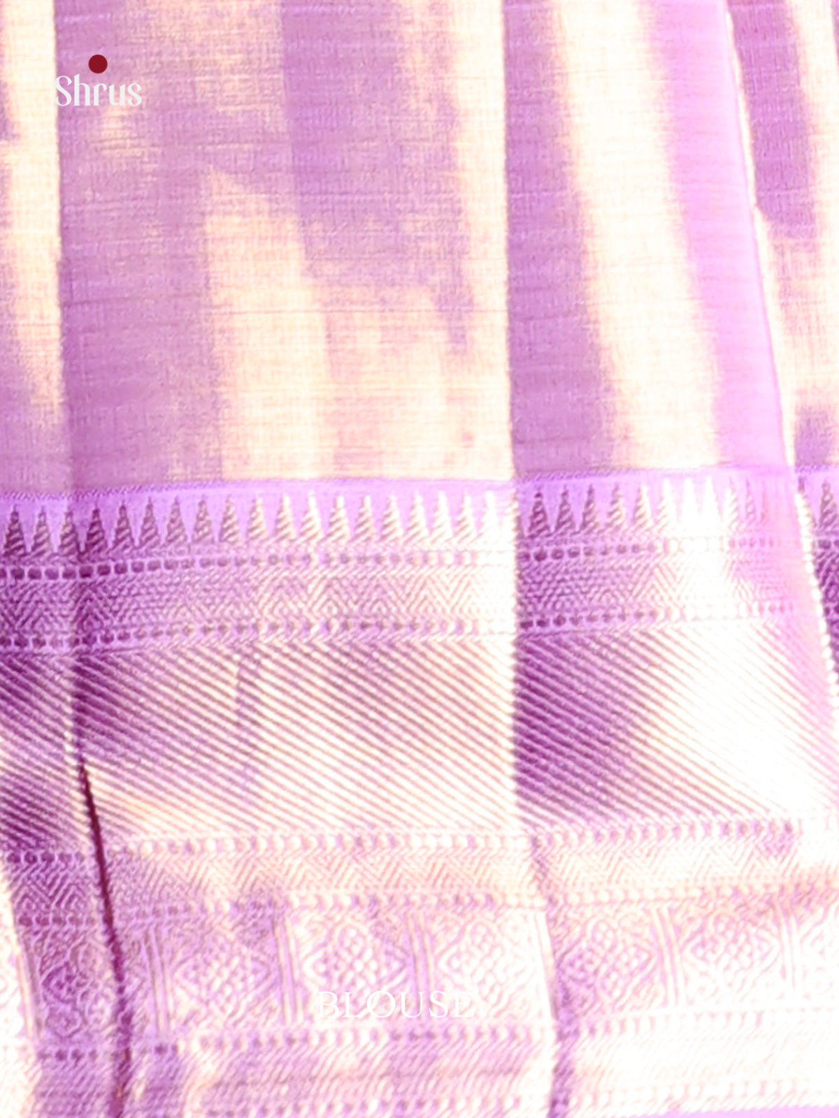 Chic Lavender Kanchipuram Pattu Saree with rich zari border 2