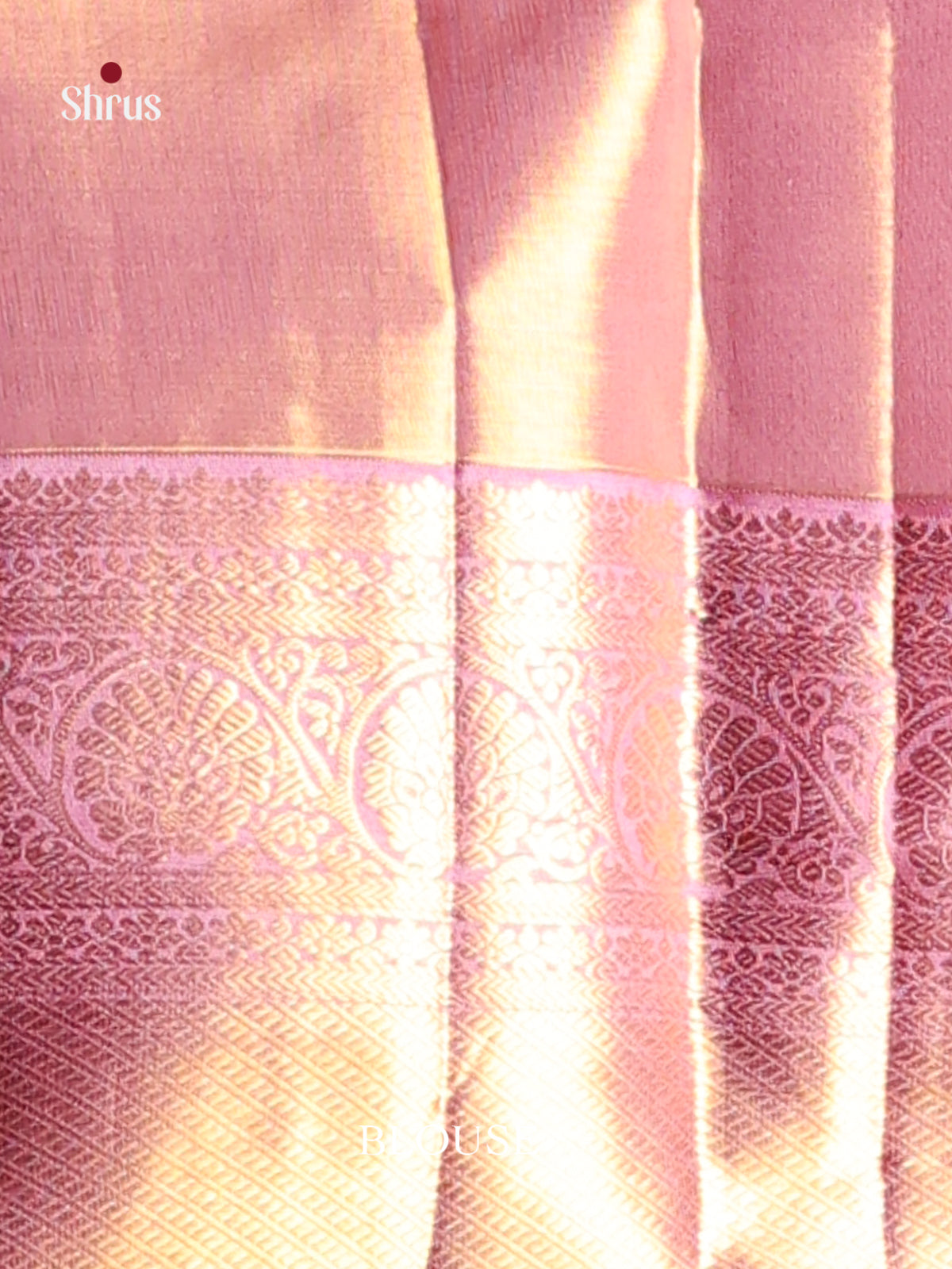 Stunning Lavender Kanchipuram Saree with Zari Floral Brocade - Shop on Shrus.com