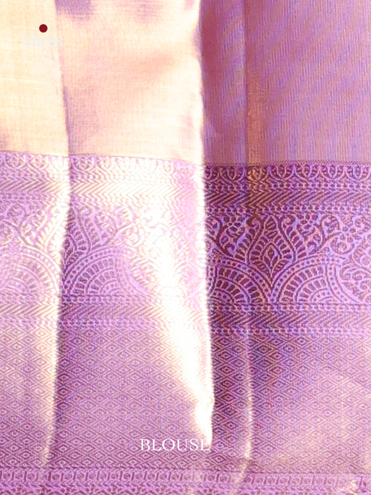 Charming Lavender Kanchipuram Saree with Intricately woven Zari Brocade Body