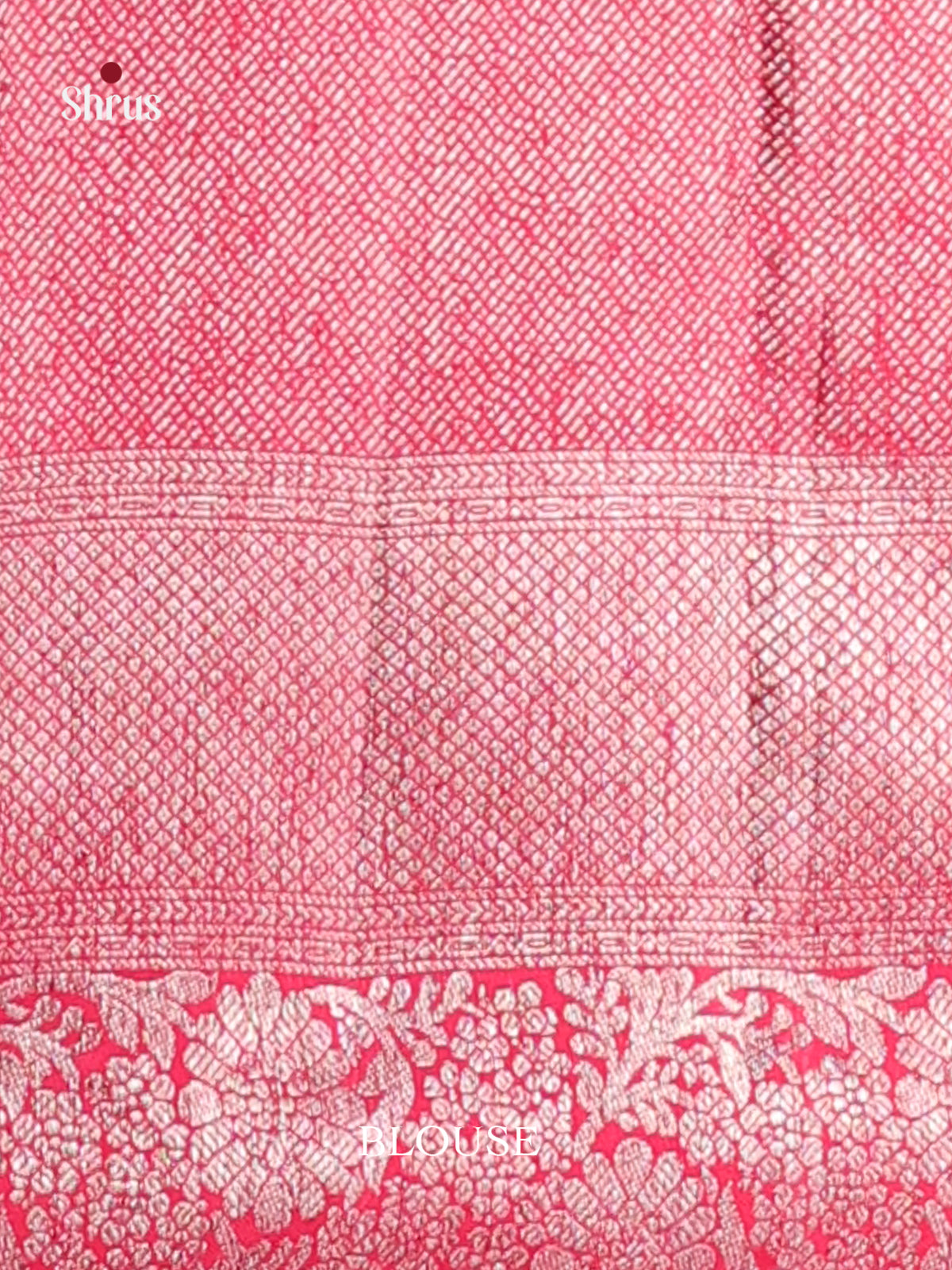 Timeless Red Kanjivaram silk Saree with Silver Zari Work & rich zari Brocade border 2