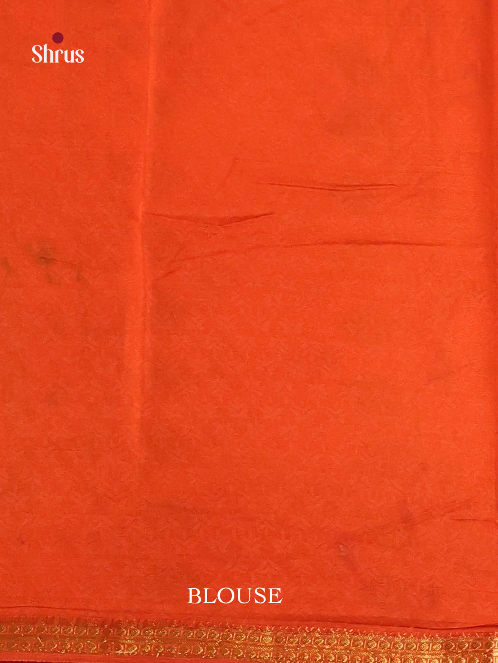 green & Orange- Printed Silk Saree - Shop on Shrus.com