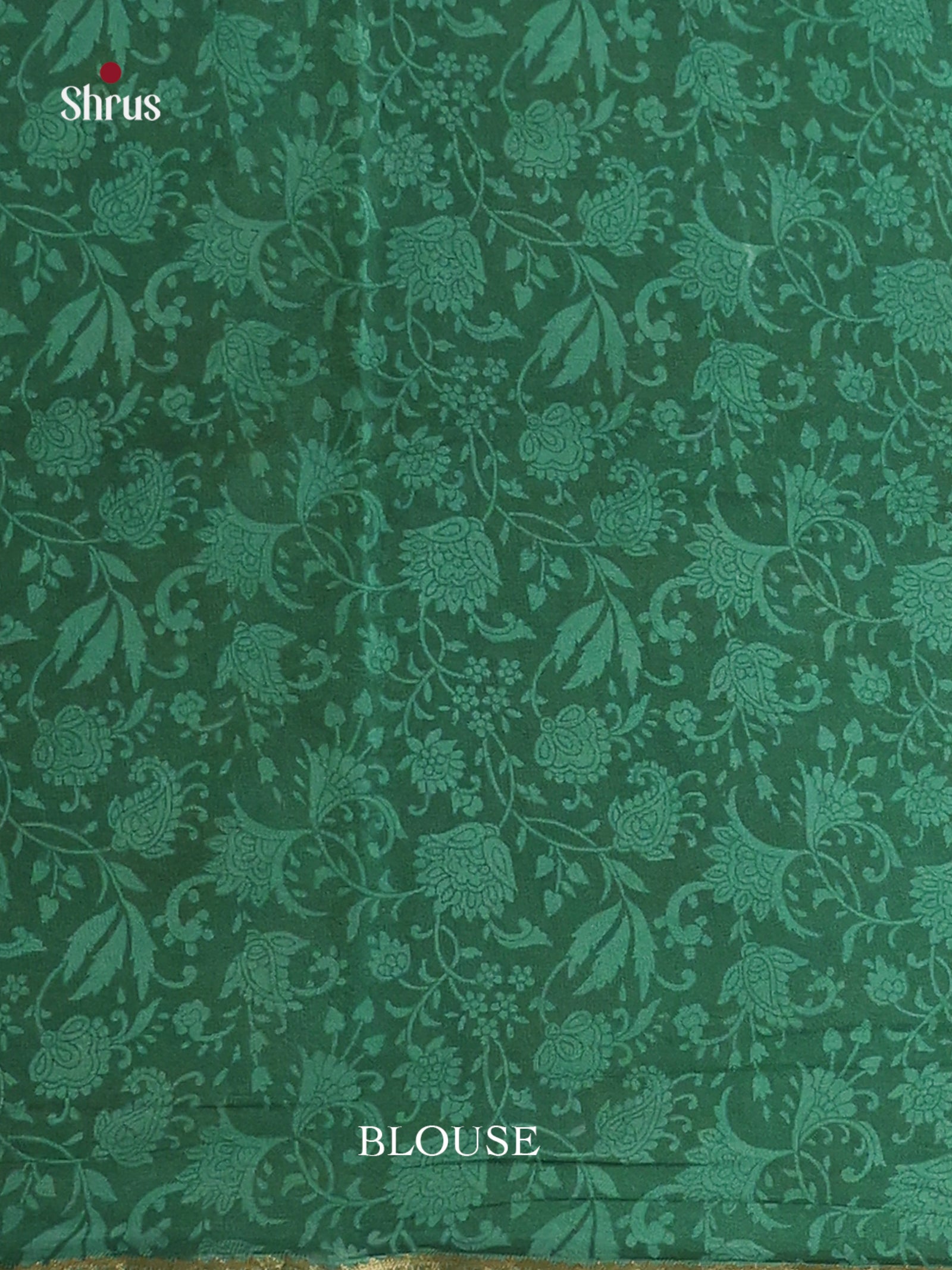 Red & Green - Printed Silk Saree - Shop on Shrus.com