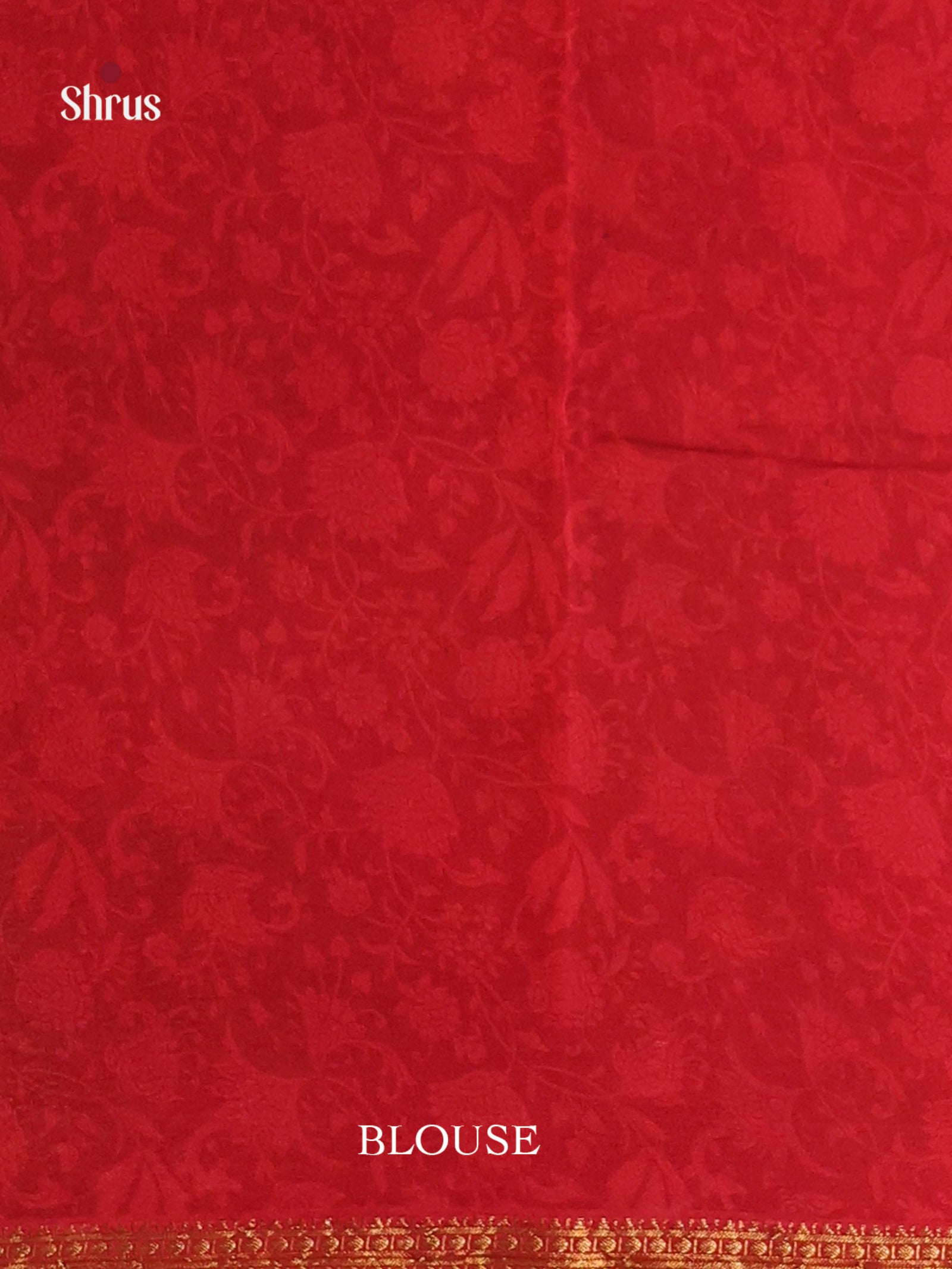 Red - Printed Silk Saree - Shop on Shrus.com