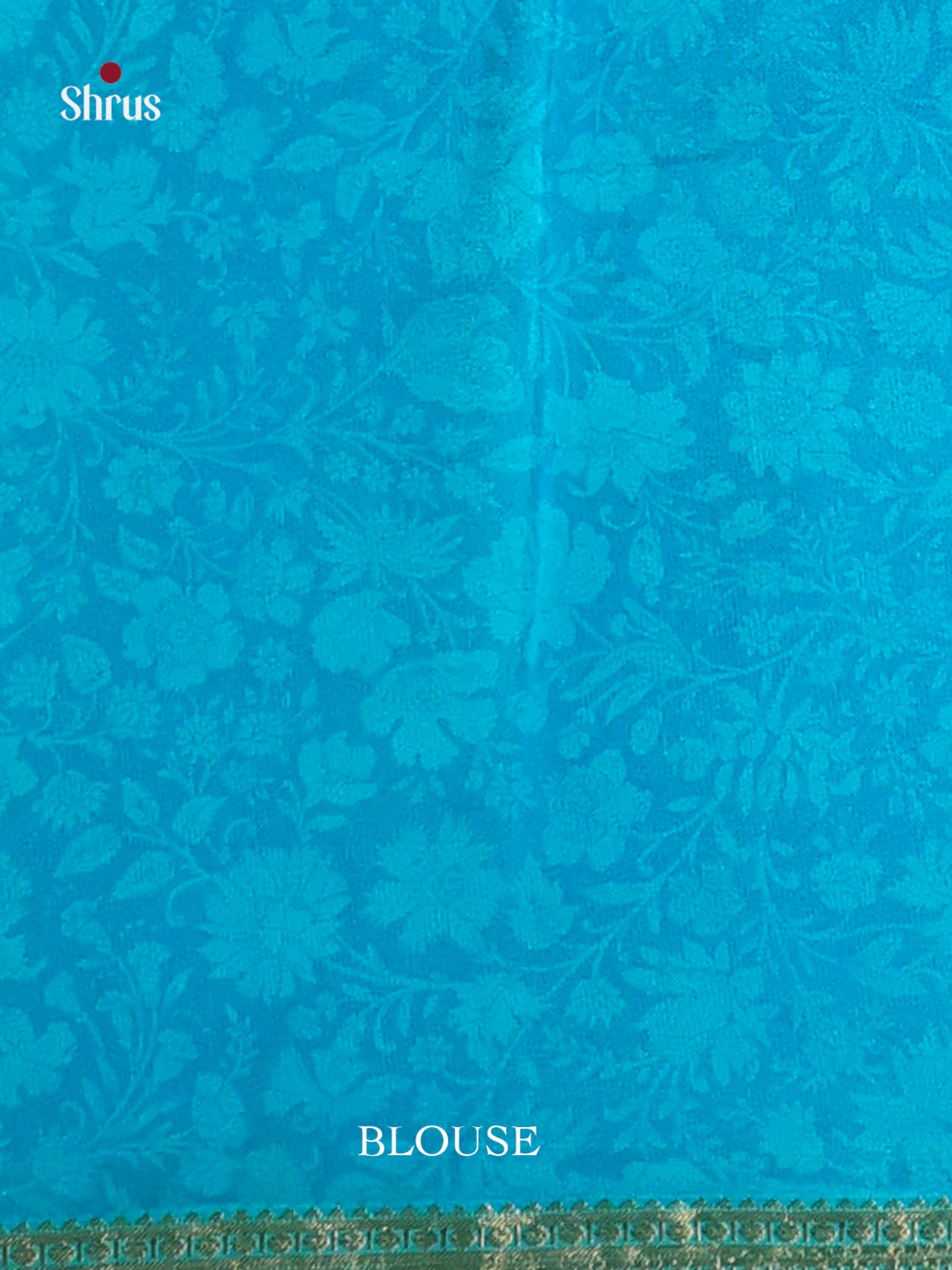 Blue - Printed Silk Saree