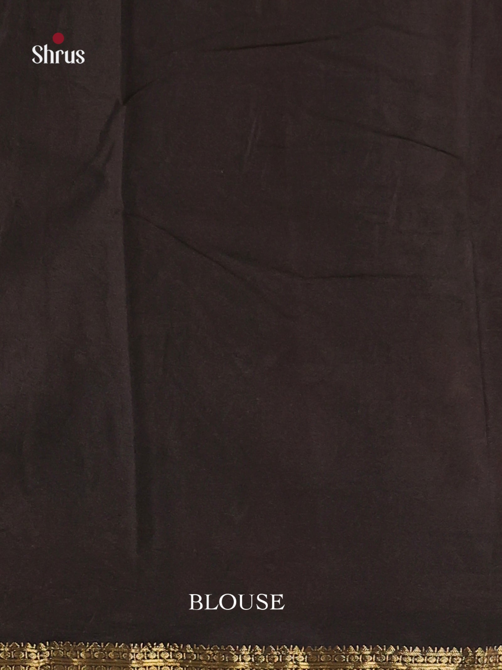 Cream & Black - Printed Silk Saree