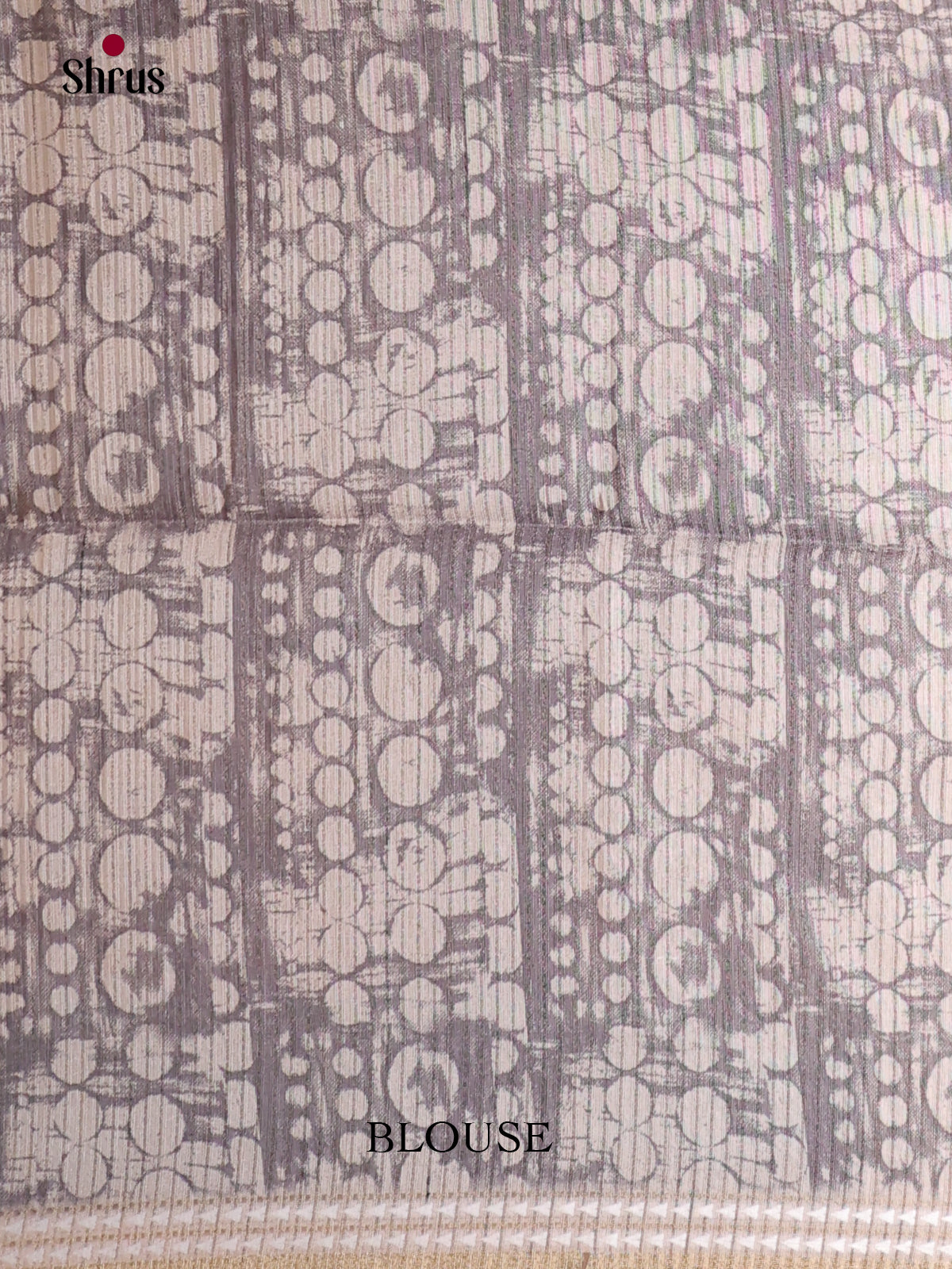 Cream & Blue - Semi matka Saree