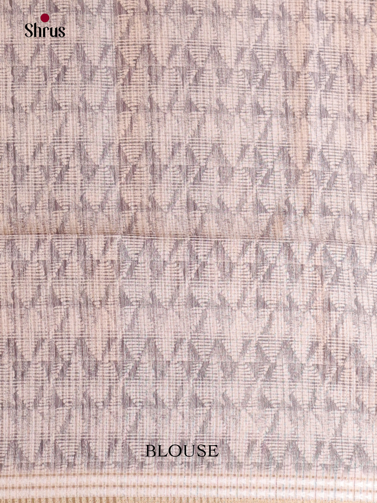 Cream & Brown - Semi matka Saree