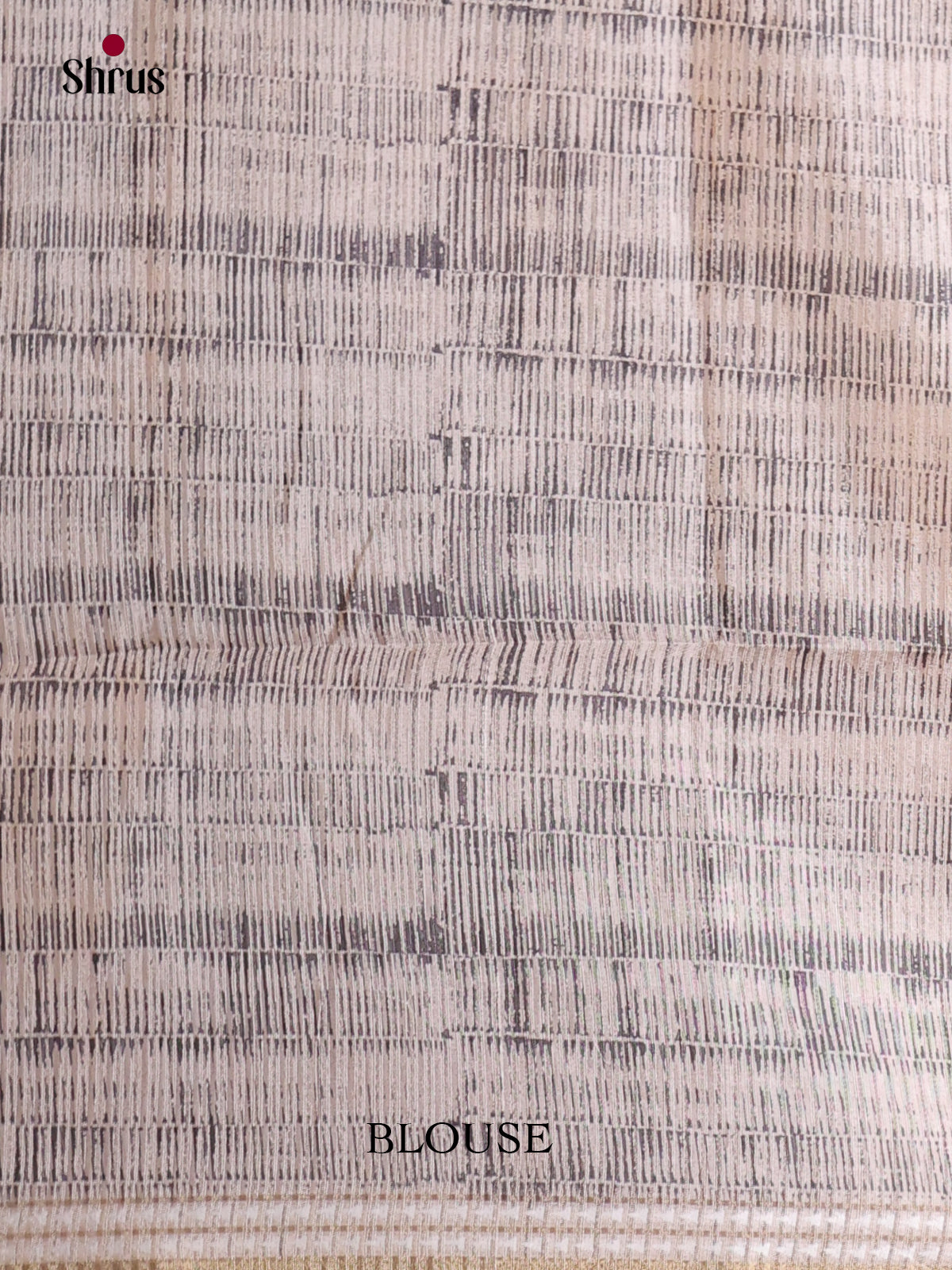 Cream & Brown - Semi matka Saree