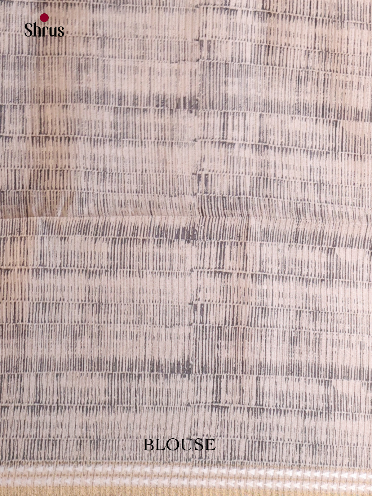 Cream & Brown- Semi matka Saree