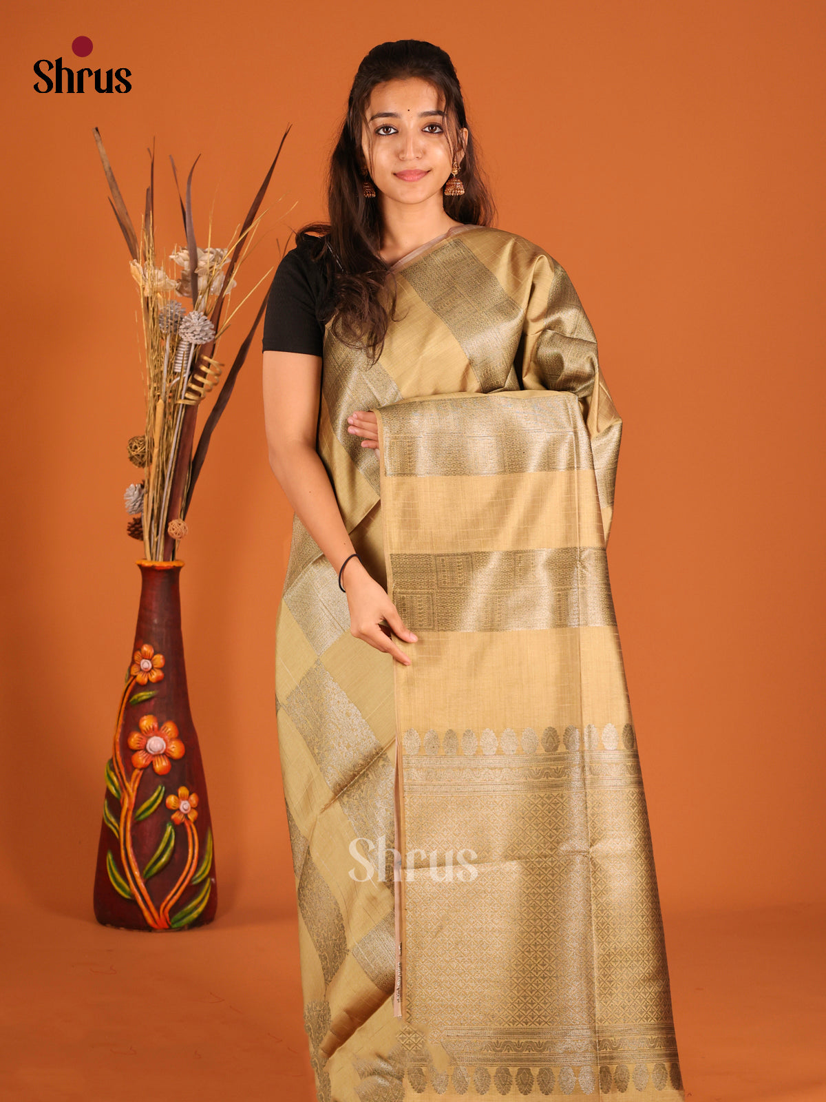 Gold - Semi Tussar Saree