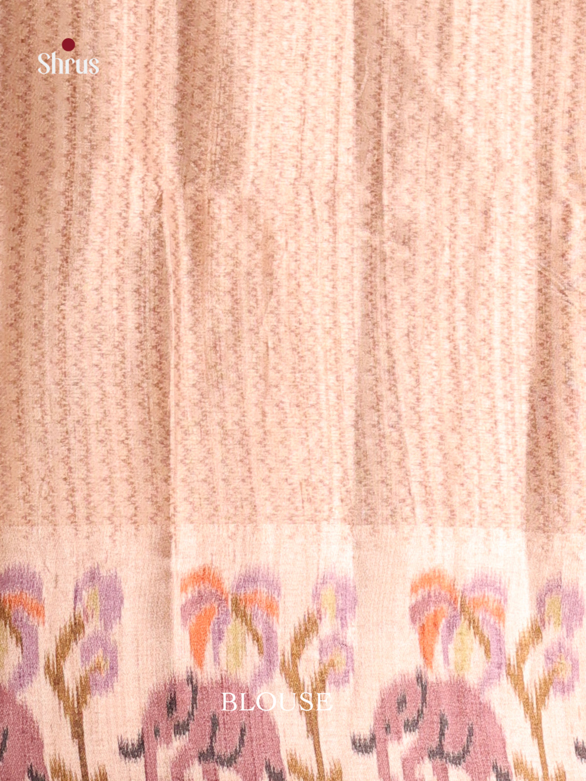 Brown & cream - Moonga Silk Saree