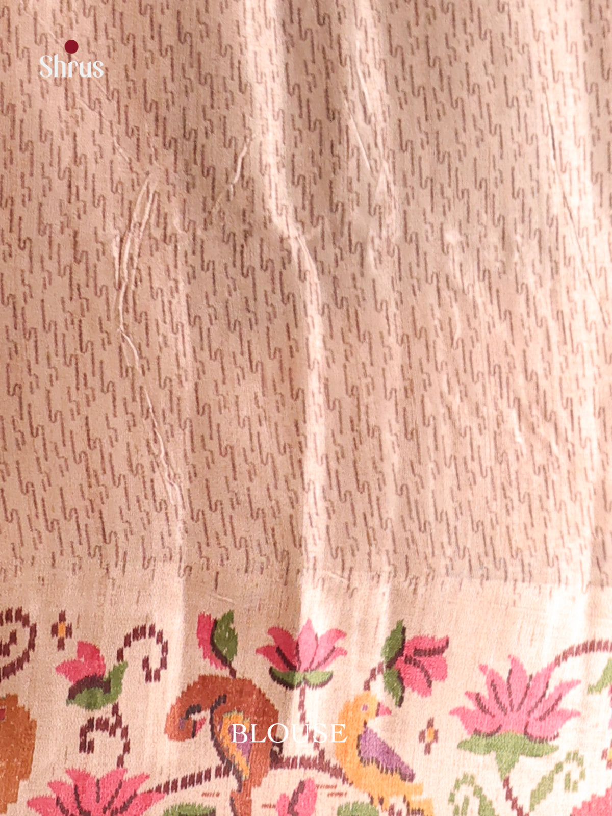 Peacock Green & Cream - Moonga Silk Saree