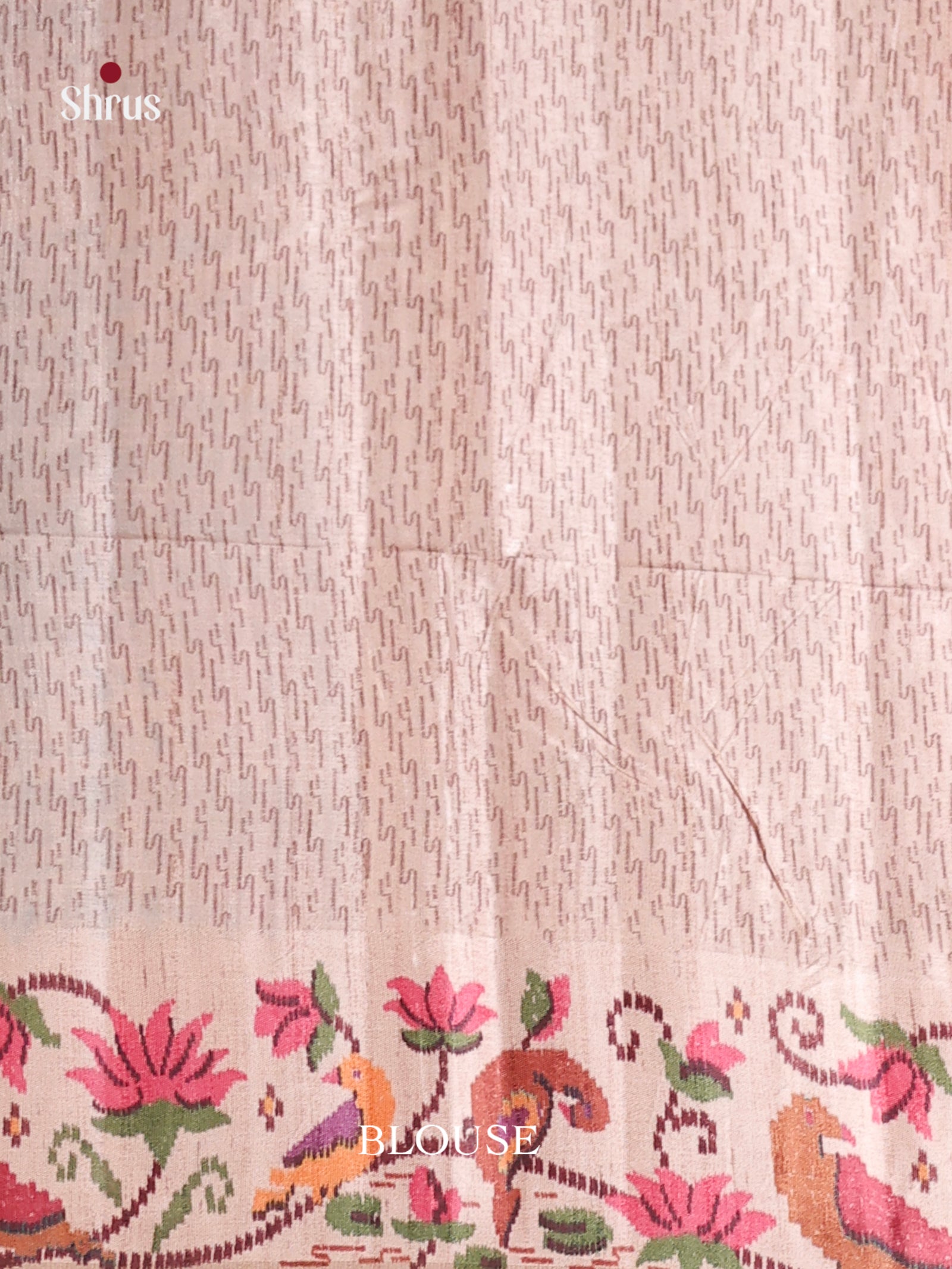 Blue & Cream - Moonga Silk Saree