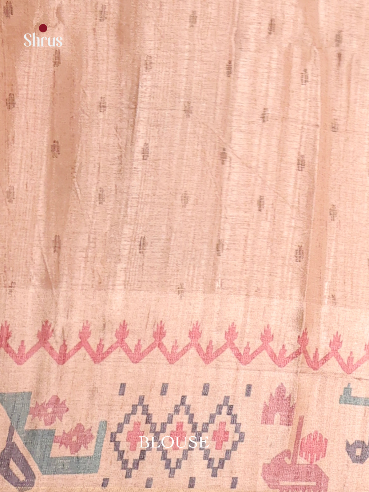 Pink & Cream- Moonga Silk Saree
