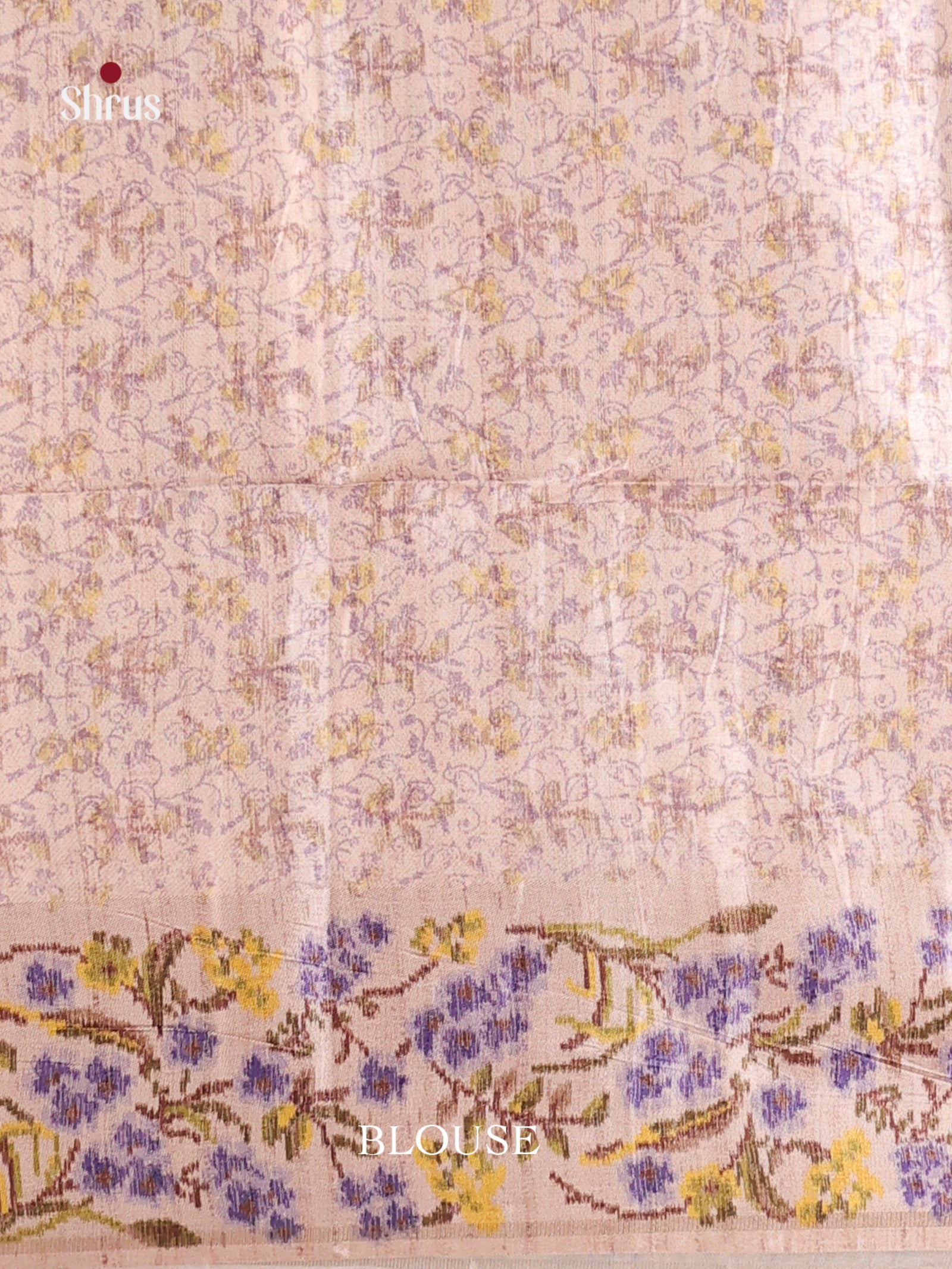 Purple & Cream - Moonga Silk Saree