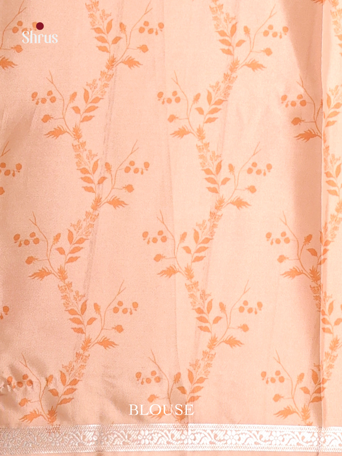 Peach & Cream - Moonga Silk Saree