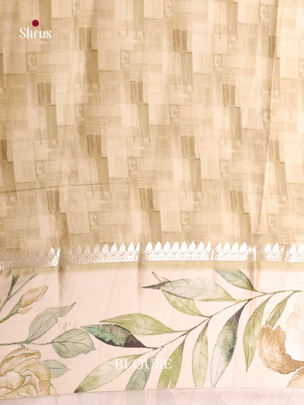 Pastel Green & Cream - Moonga Silk Saree