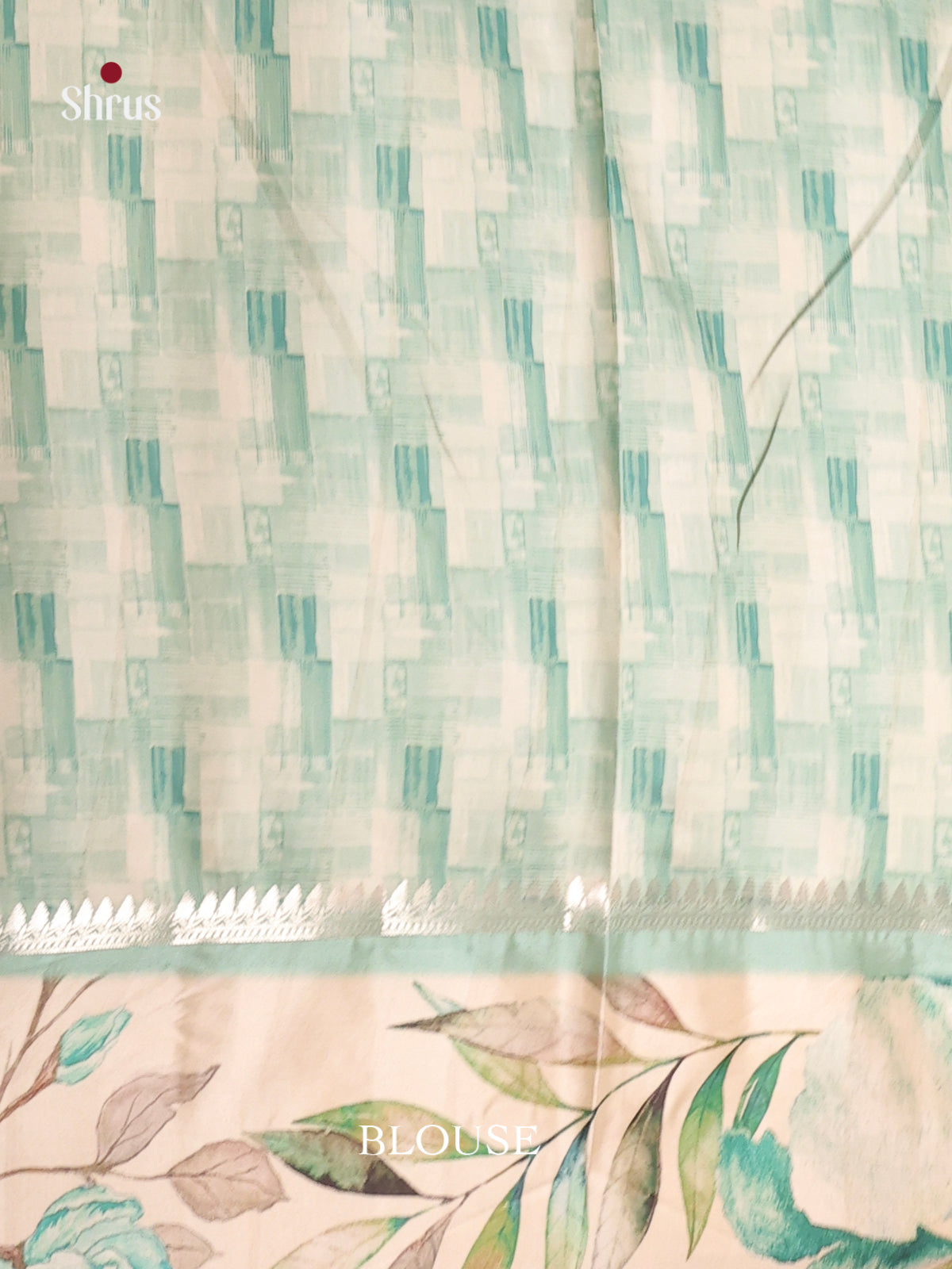 Green & Cream - Moonga Silk Saree