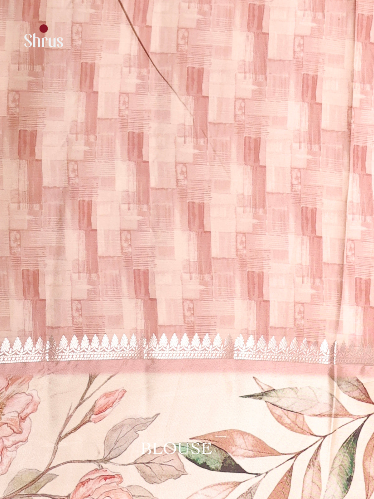 Dusty Brown & Cream- Moonga Silk Saree