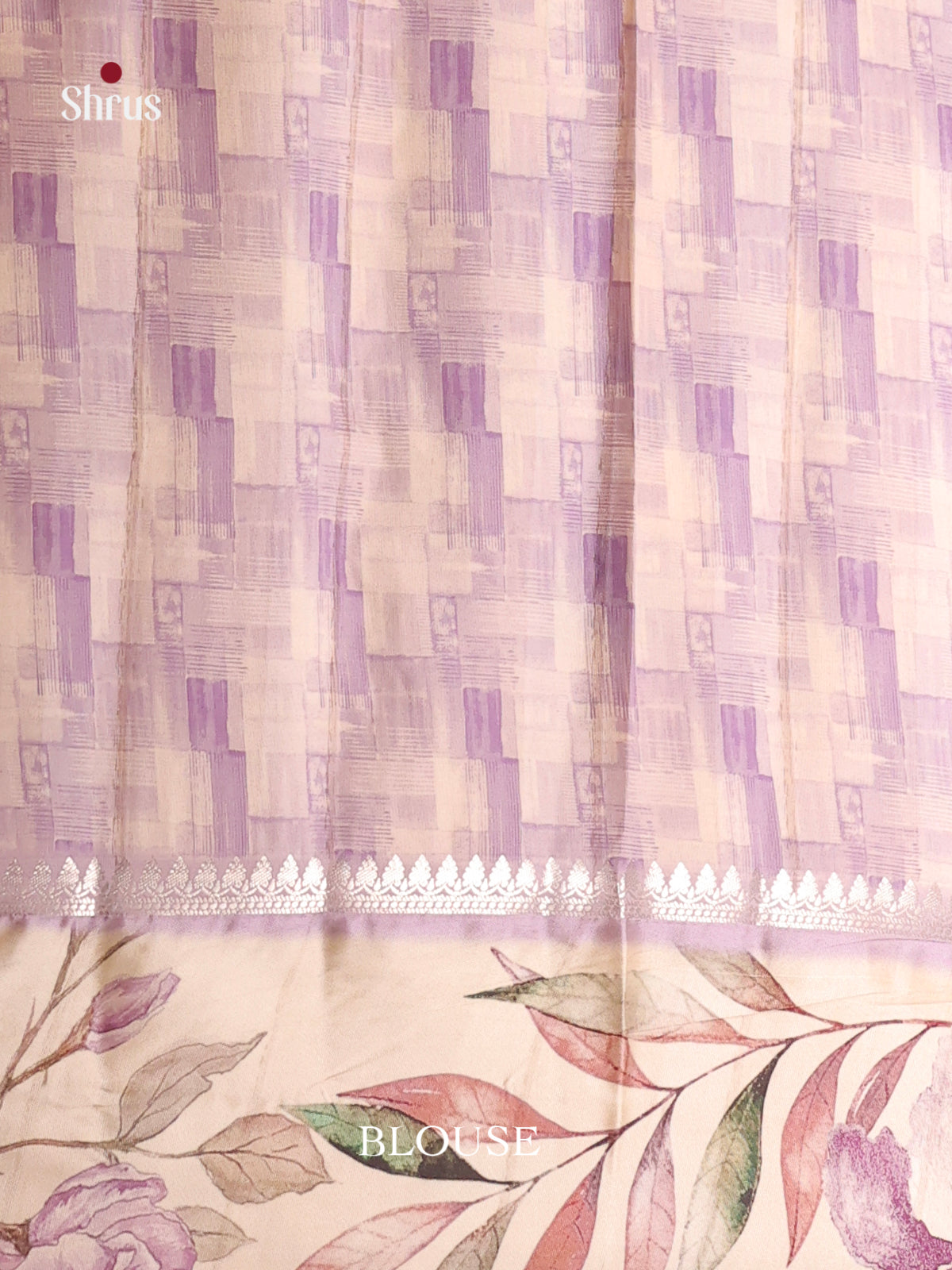 Grey & Purple - Moonga Silk Saree