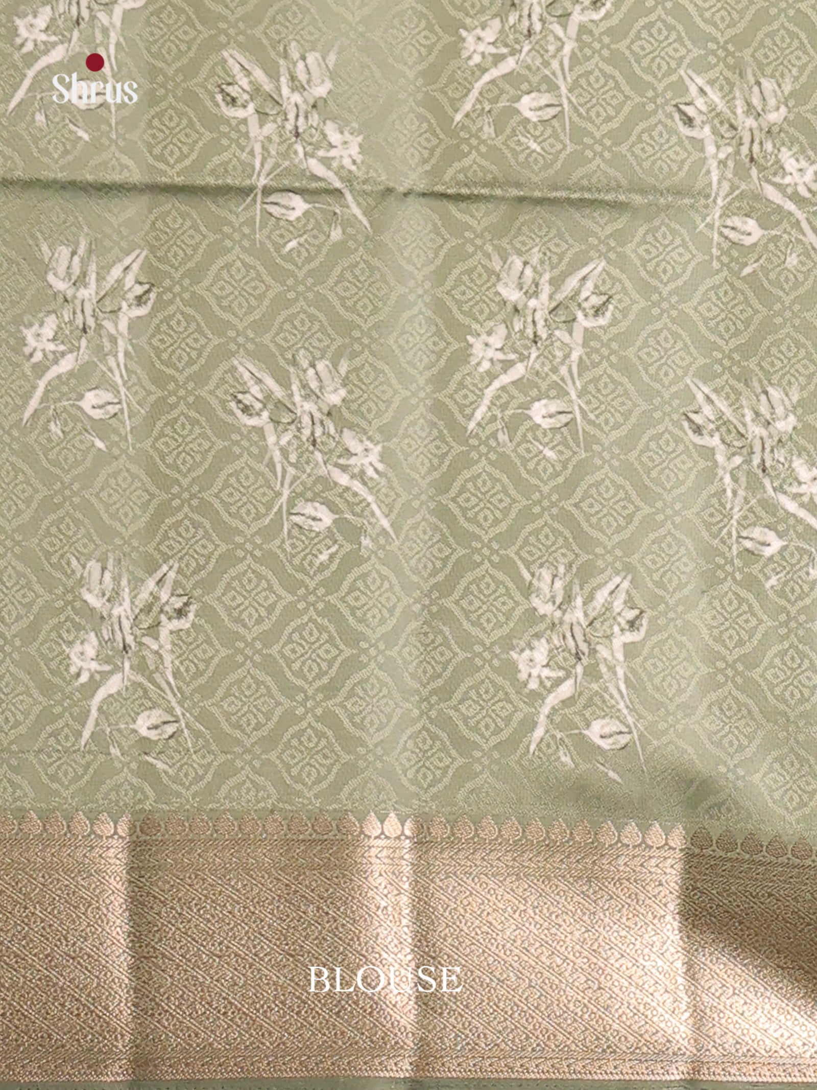 Pastel Green - Printed Semi Tussar Saree - Shop on Shrus.com