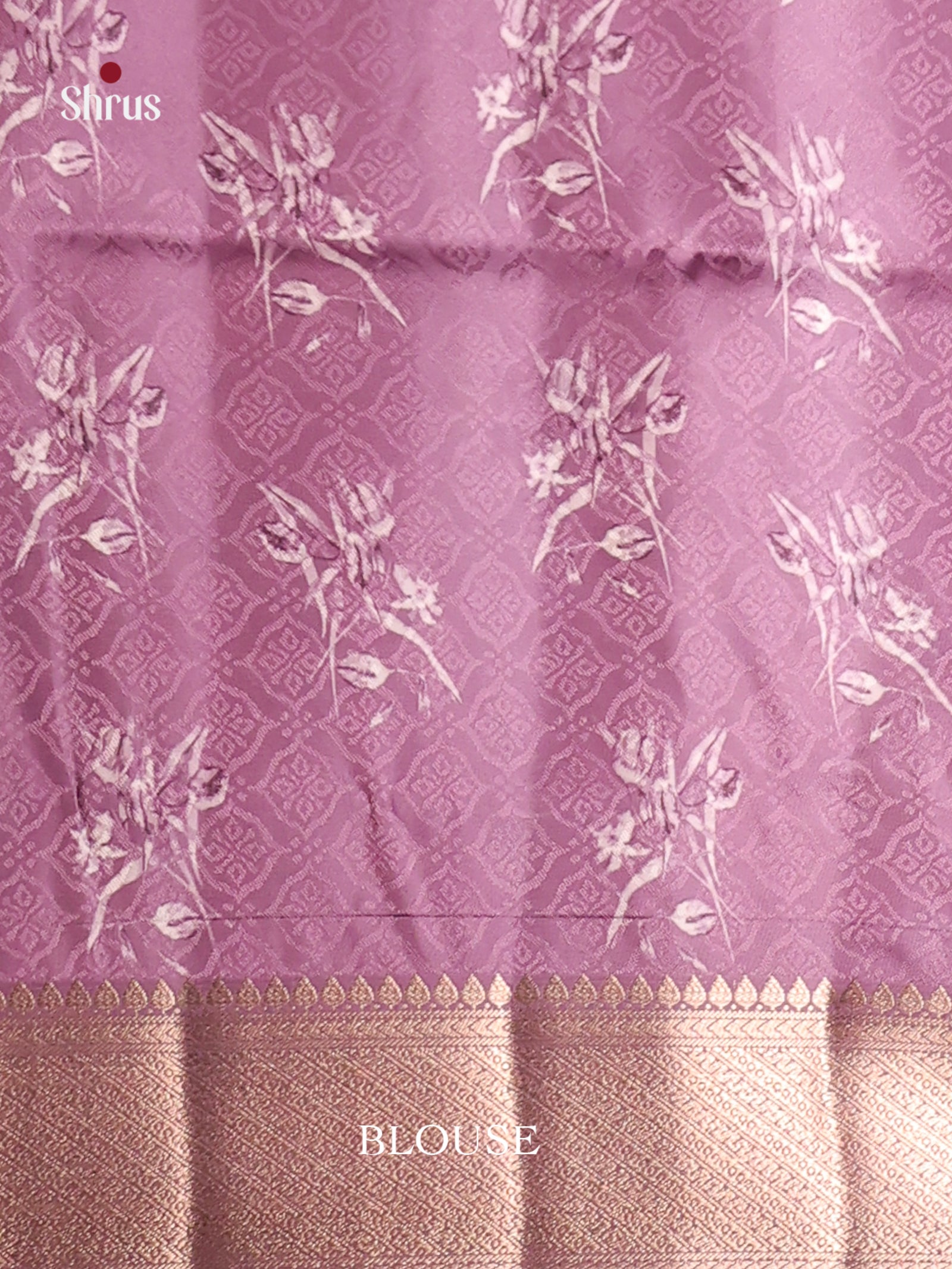 DHS25425 - Printed Semi Tussar Saree