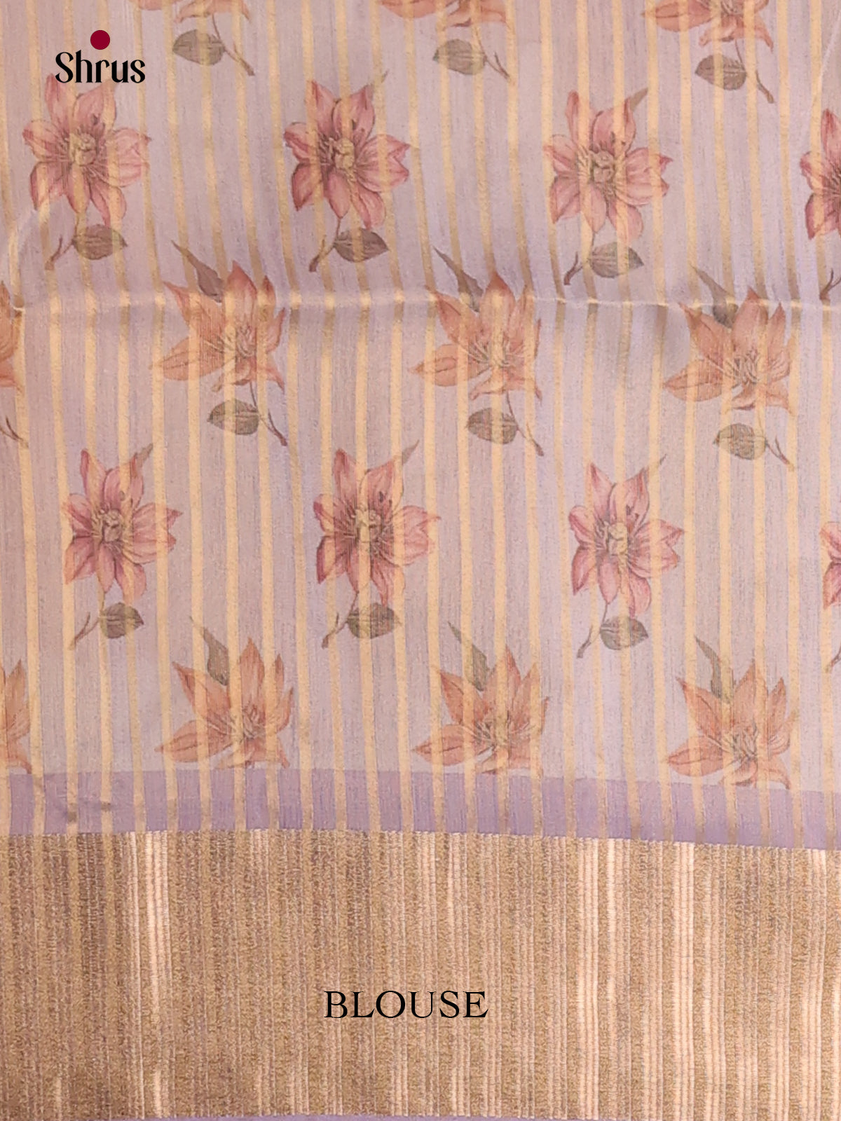 Lilac - Semi Organza Saree - Shop on Shrus.com