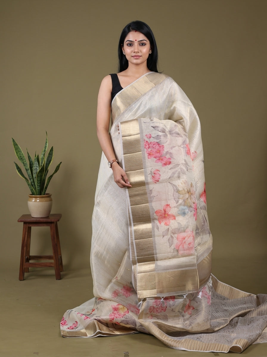 DHS25601 - Semi Organza Saree