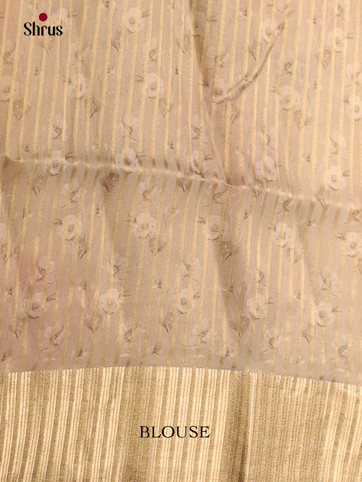 Cream- Semi Organza Saree - Shop on Shrus.com