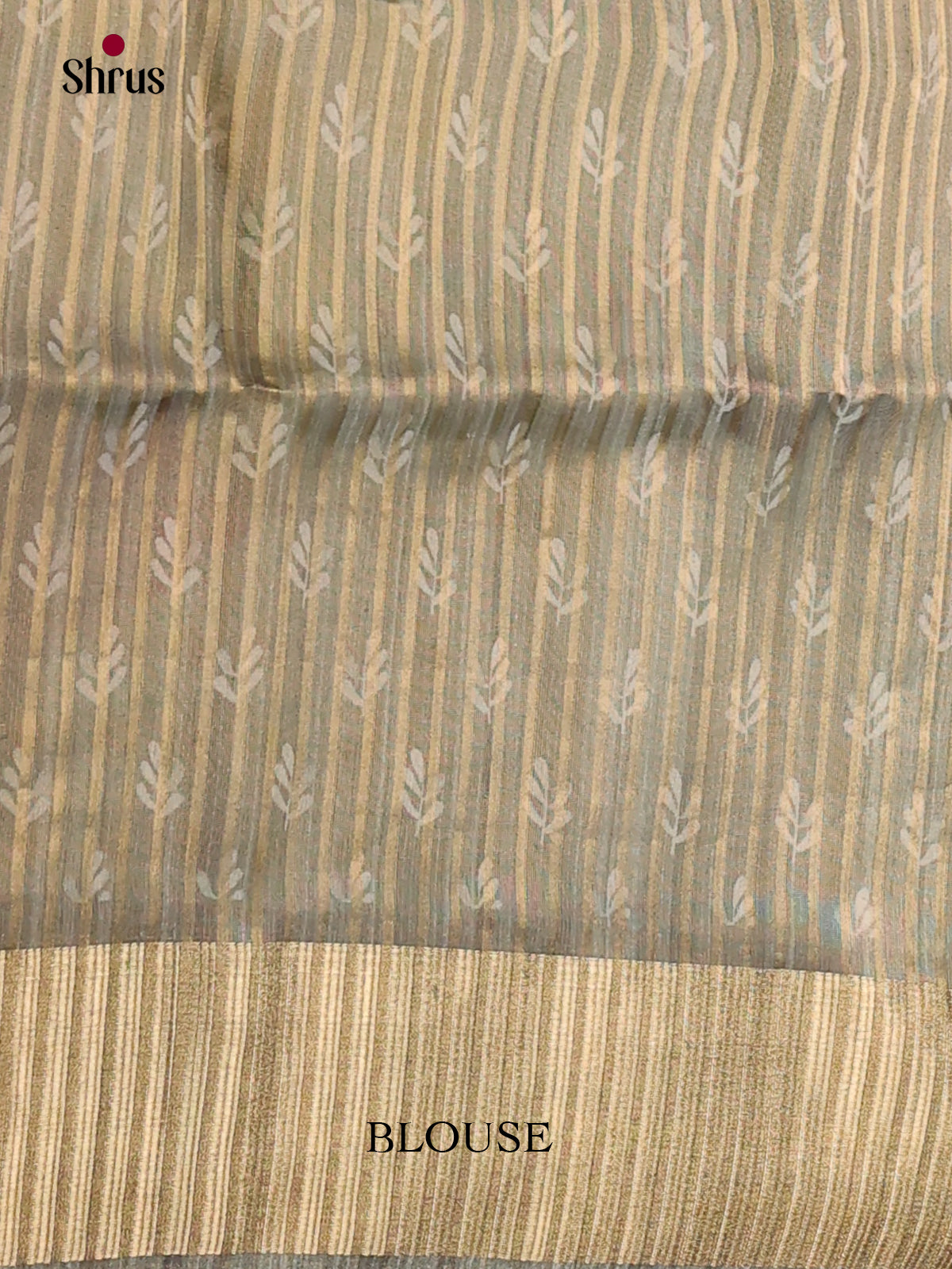 Grey Green - Semi Organza Saree - Shop on Shrus.com