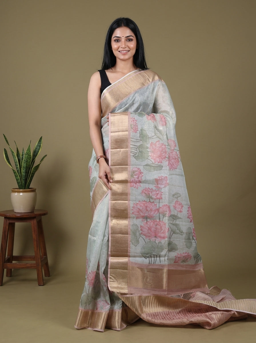 DHS25649 - Semi Organza Saree