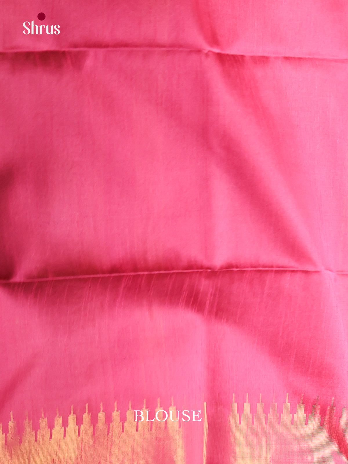 Dull Gold & Pink - Semi Rawsilk Saree - Shop on Shrus.com