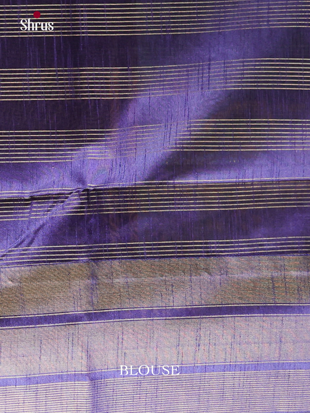 Pastel Blue & Blue- Semi Rawsilk Saree - Shop on Shrus.com