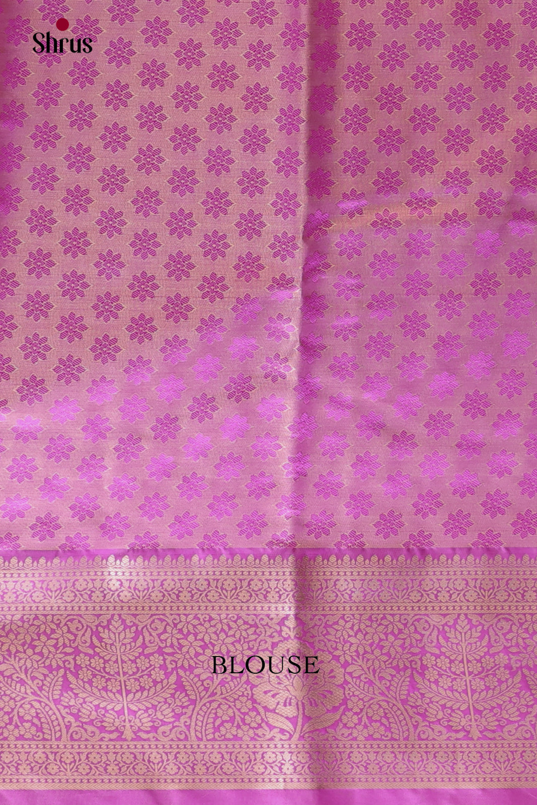 Grey & Purple- Kanchipuram-halfpure Saree - Shop on Shrus.com