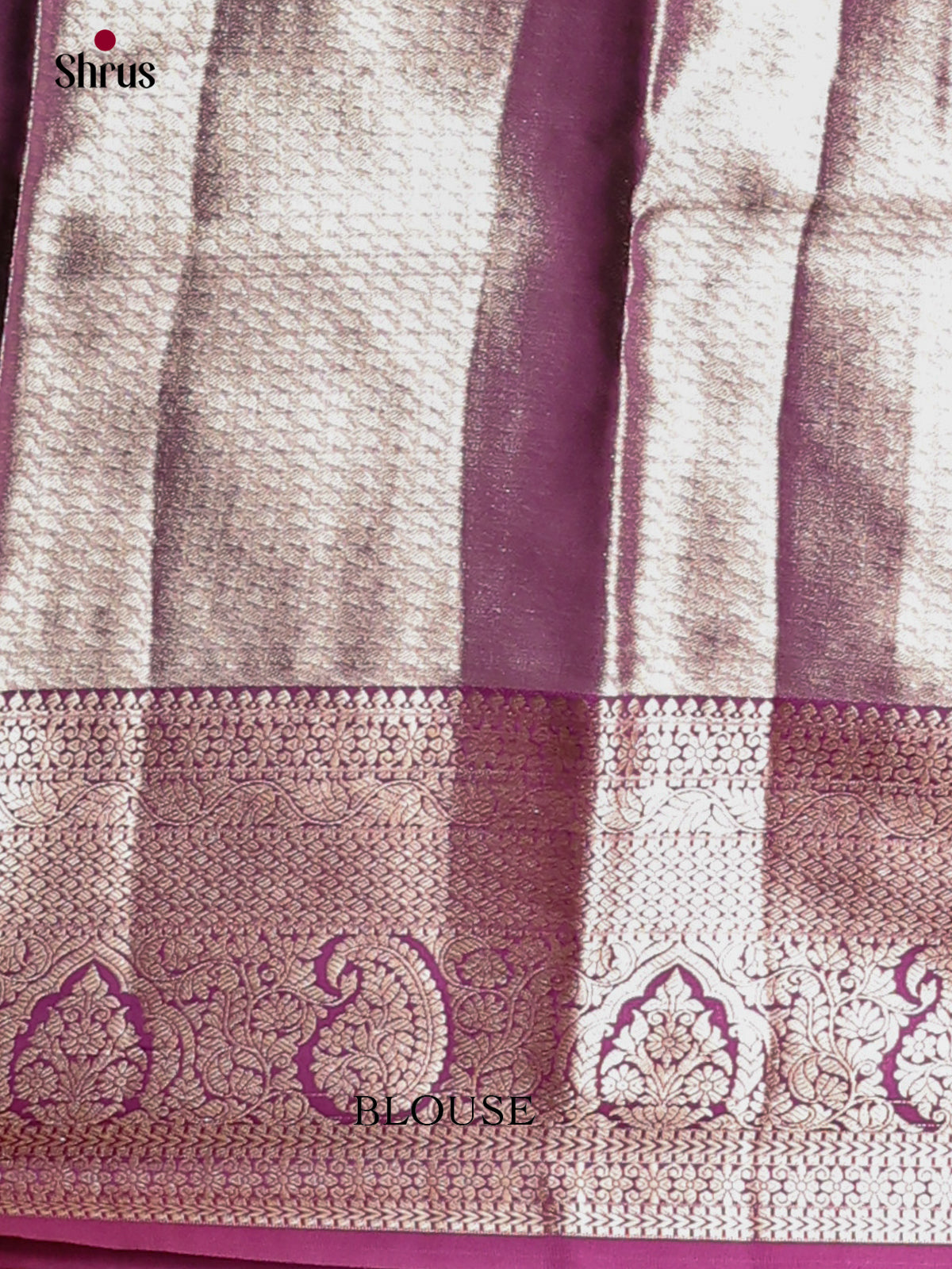 Pastel Blue & Purple - Kanchipuram-halfpure Saree - Shop on Shrus.com