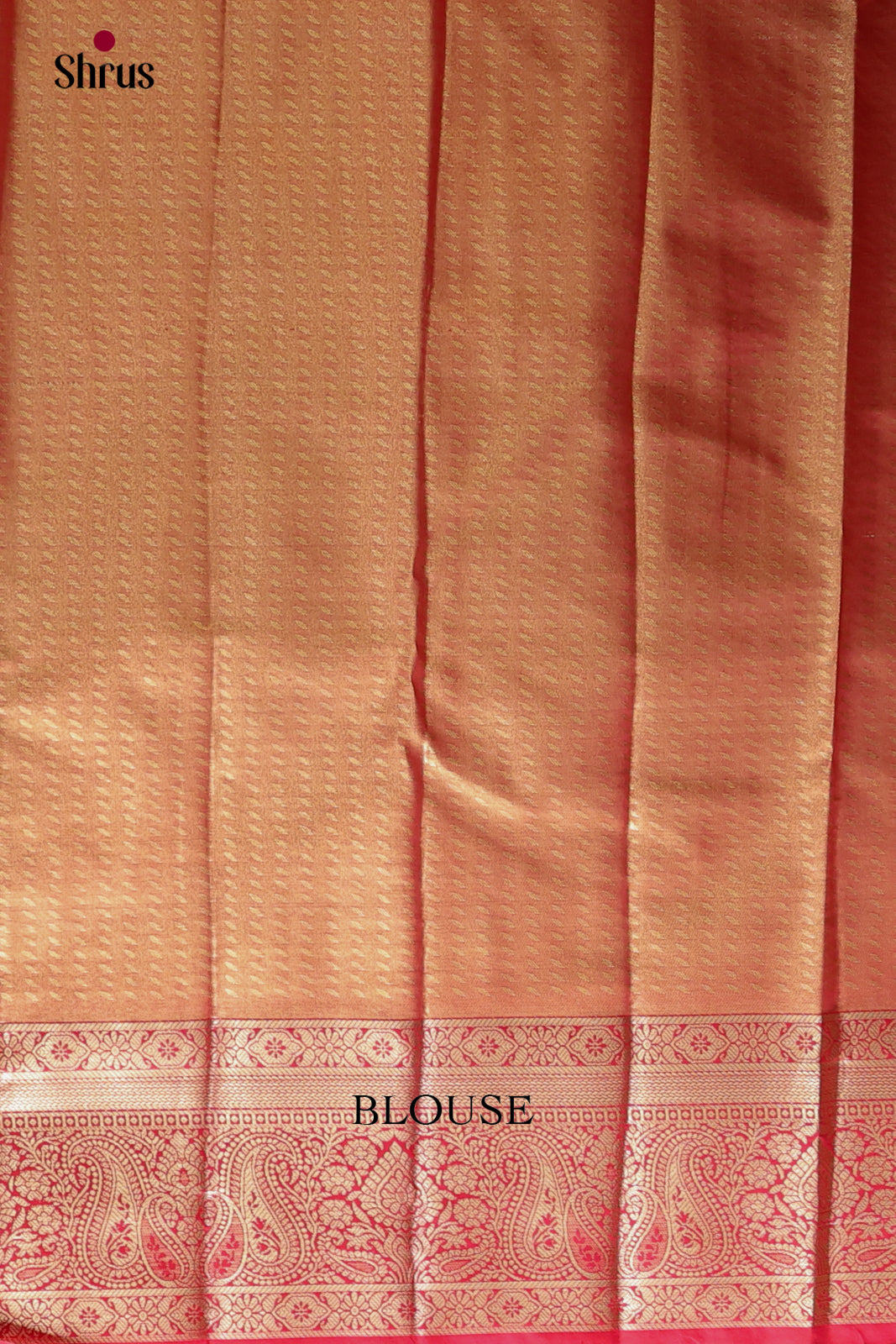 Gold & Red- Kanchipuram-halfpure Saree - Shop on Shrus.com