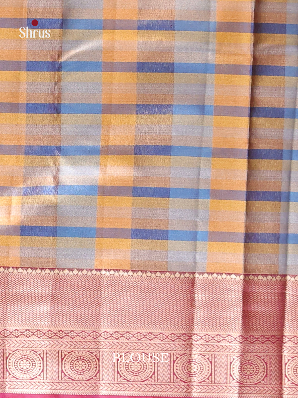 Multicolor & Maroon- Kanchipuram-halfpure Saree 2