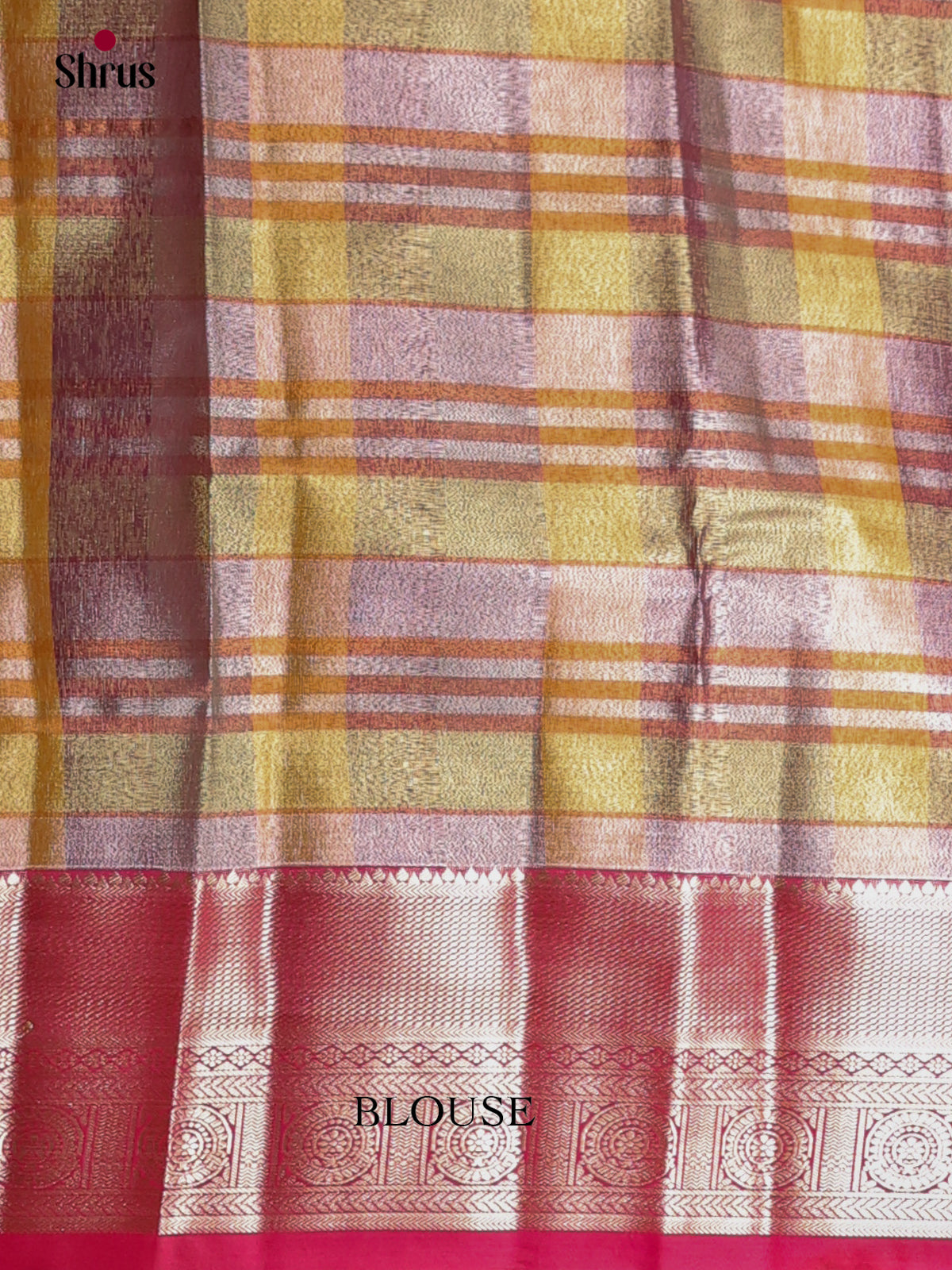 Multicolor & Pink - Kanchipuram-halfpure Saree 2